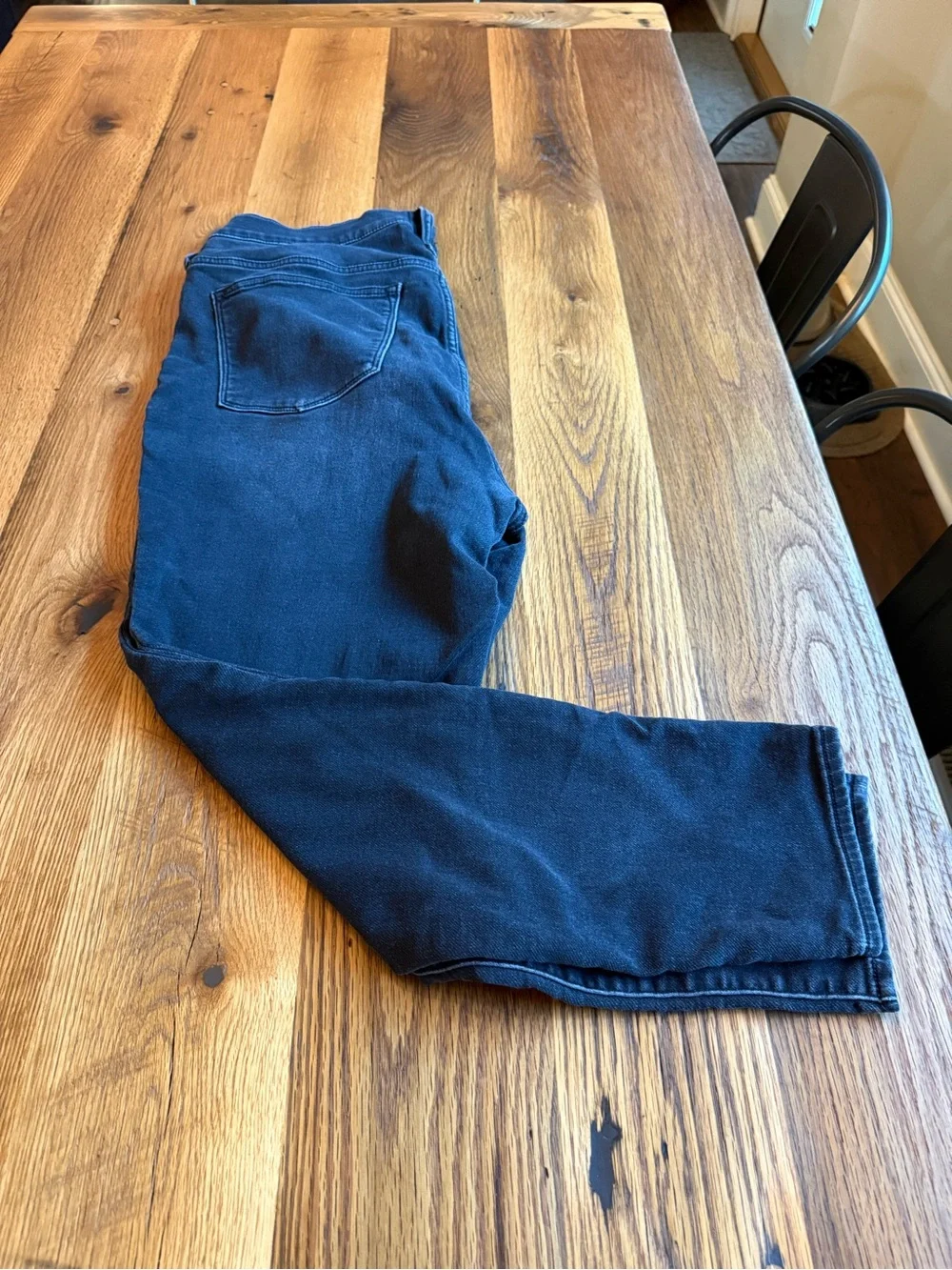 J. Crew Women's Straight Sweat-pant Jeans in Faded Black Wash